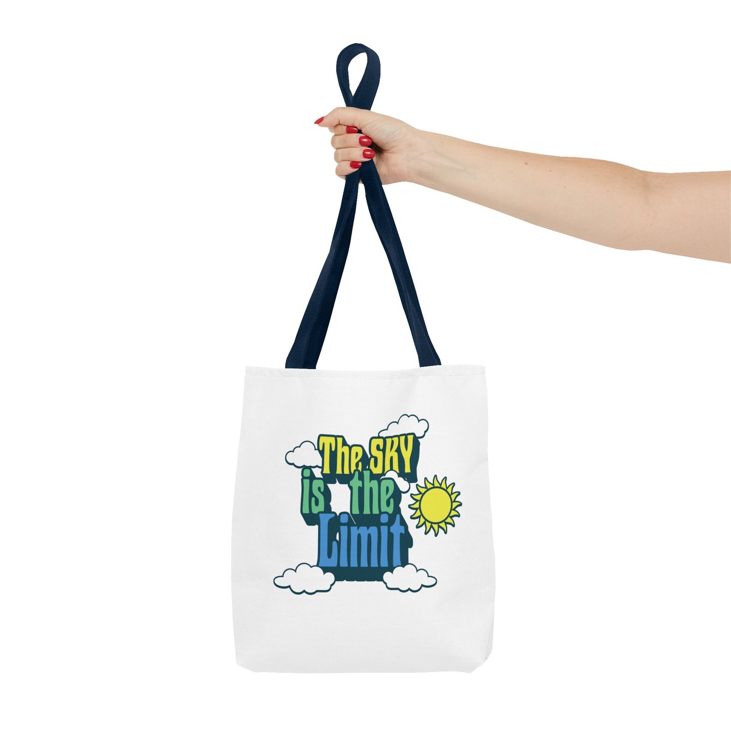 'The Sky Is The Limit' Tote Bag — Motivational Canvas Beach & Everyday Shopper