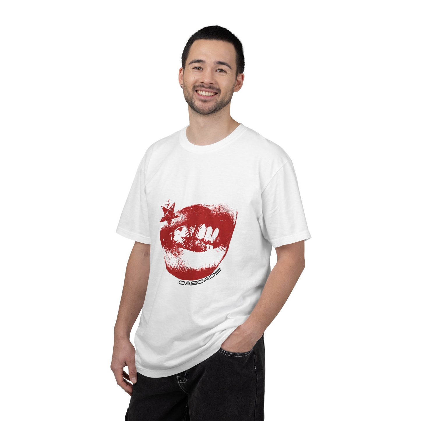 Red Lip Print T-Shirt - Cascade