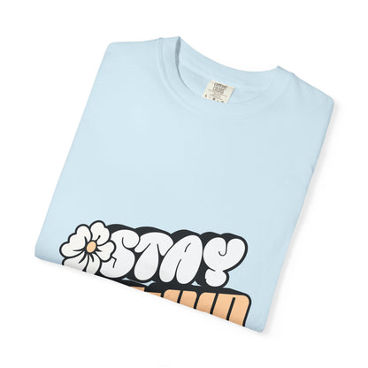 Stay Active Orange Floral Tee — Graphic T-Shirt