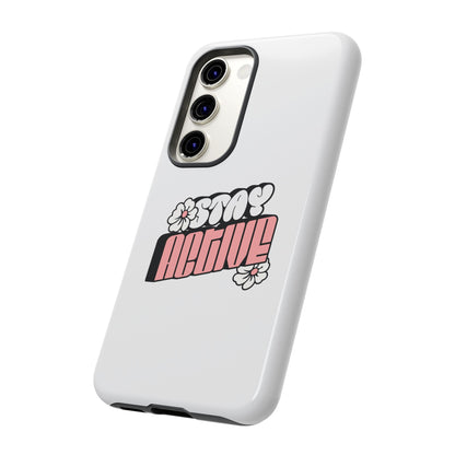 Stay Active Phone Case — Retro Pink Floral Tough Phone Cover