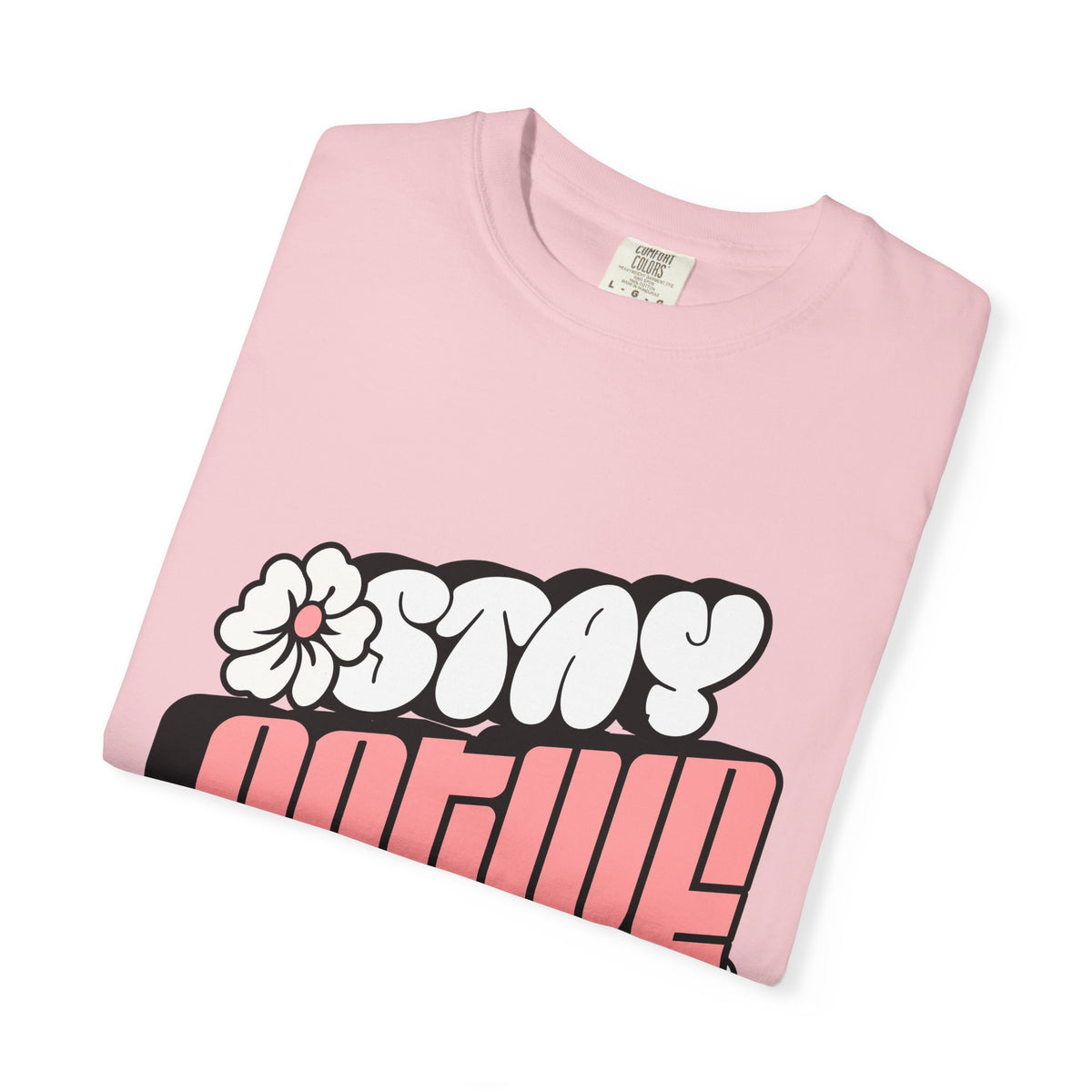 Stay Active Floral Tee — Retro Pink Graphic T-Shirt
