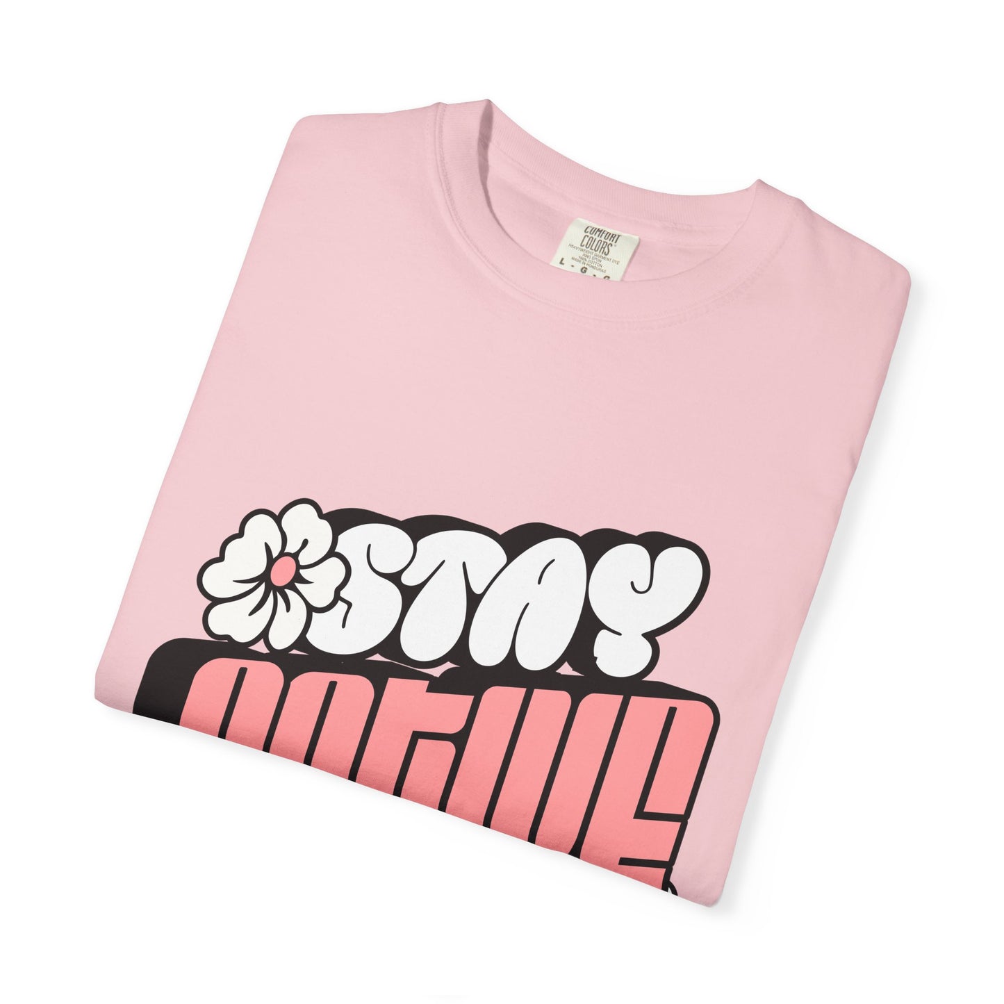 Stay Active Floral Tee — Retro Pink Graphic T-Shirt