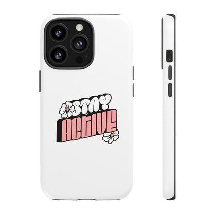 Stay Active Phone Case — Retro Pink Floral Tough Phone Cover