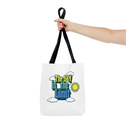 'The Sky Is The Limit' Tote Bag — Motivational Canvas Beach & Everyday Shopper