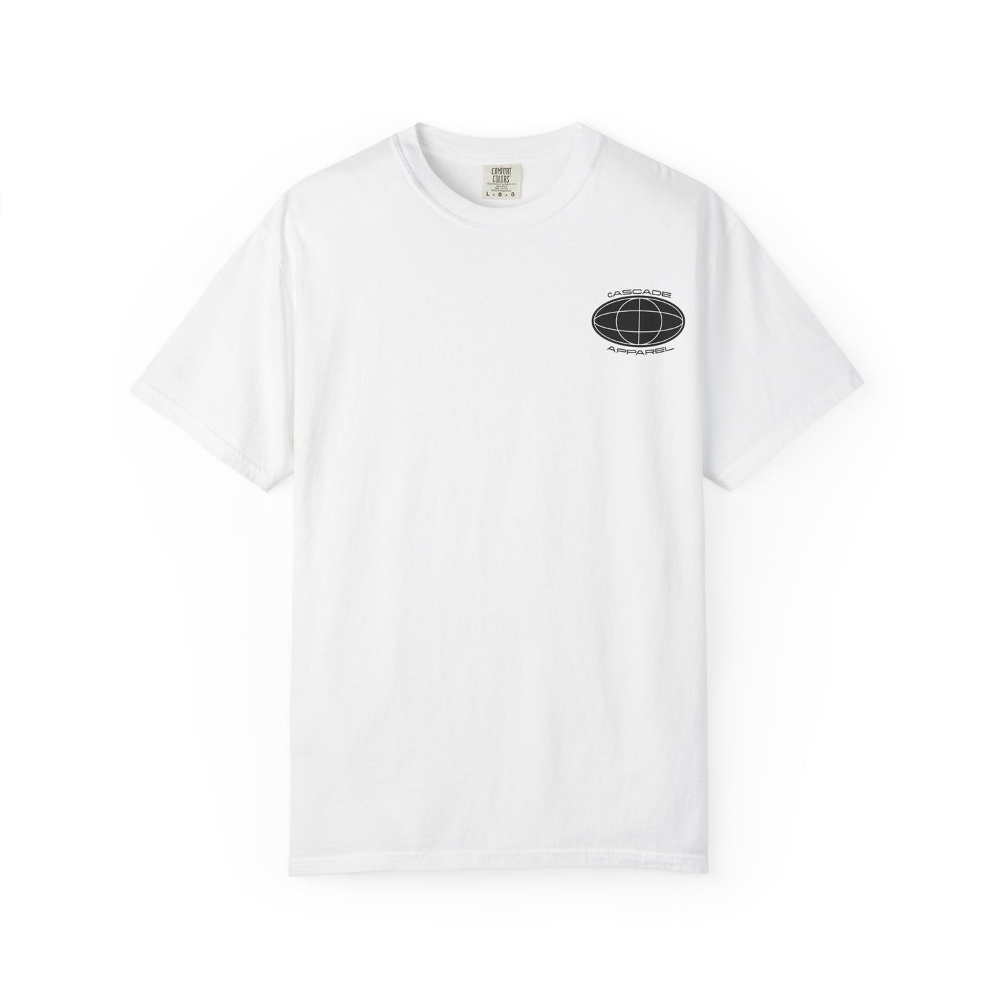 Cascade Apparel Geographic Black & White Logo T‑Shirt