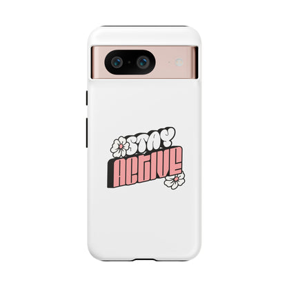 Stay Active Phone Case — Retro Pink Floral Tough Phone Cover