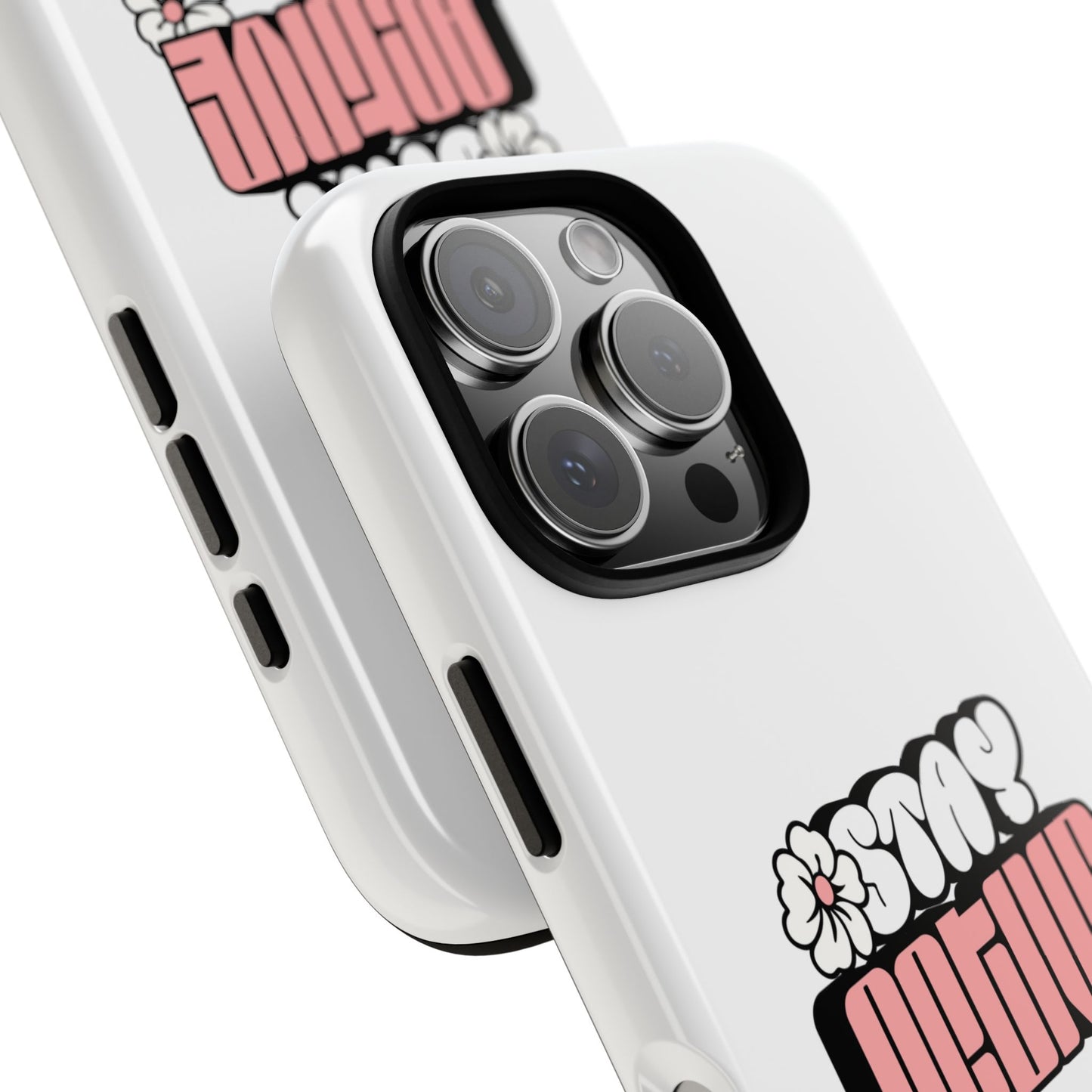 Stay Active Phone Case — Retro Pink Floral Tough Phone Cover