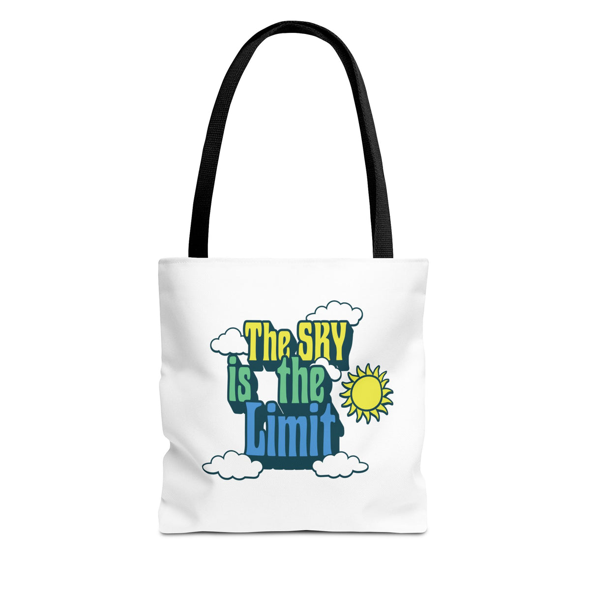 'The Sky Is The Limit' Tote Bag — Motivational Canvas Beach & Everyday Shopper