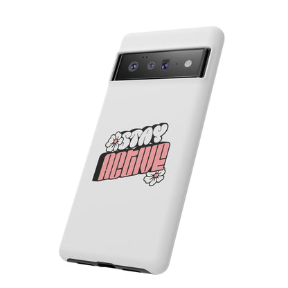 Stay Active Phone Case — Retro Pink Floral Tough Phone Cover