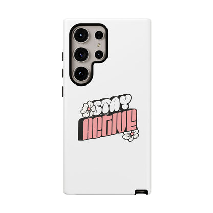 Stay Active Phone Case — Retro Pink Floral Tough Phone Cover