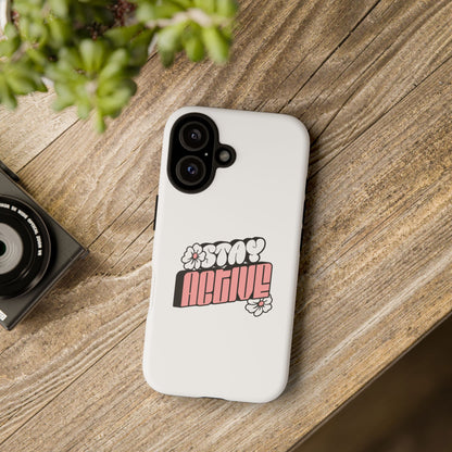 Stay Active Phone Case — Retro Pink Floral Tough Phone Cover