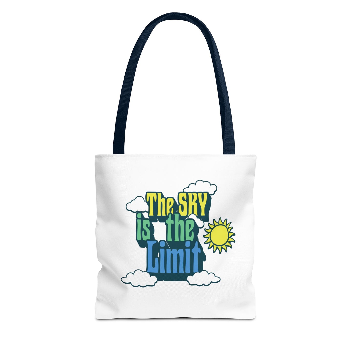 'The Sky Is The Limit' Tote Bag — Motivational Canvas Beach & Everyday Shopper