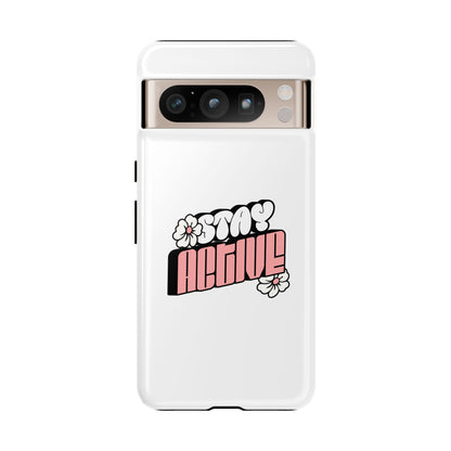 Stay Active Phone Case — Retro Pink Floral Tough Phone Cover