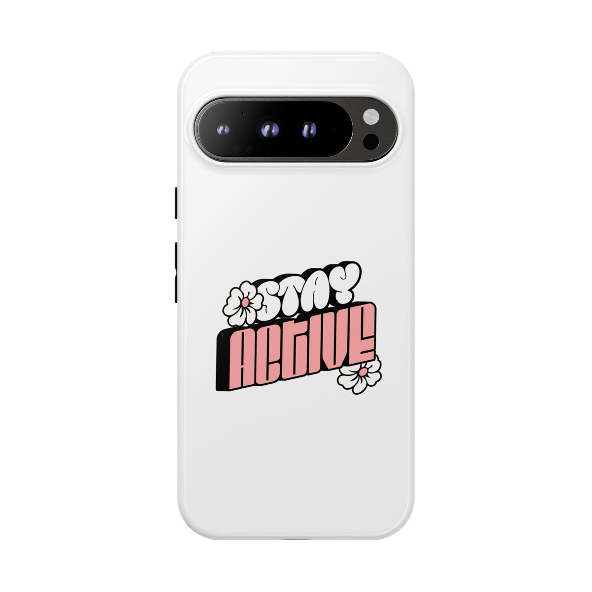 Stay Active Phone Case — Retro Pink Floral Tough Phone Cover