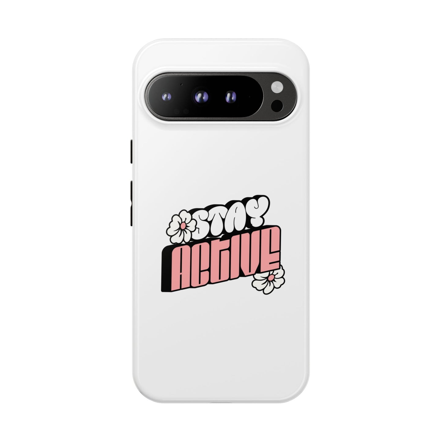 Stay Active Phone Case — Retro Pink Floral Tough Phone Cover