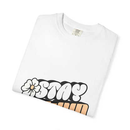 Stay Active Orange Floral Tee — Graphic T-Shirt