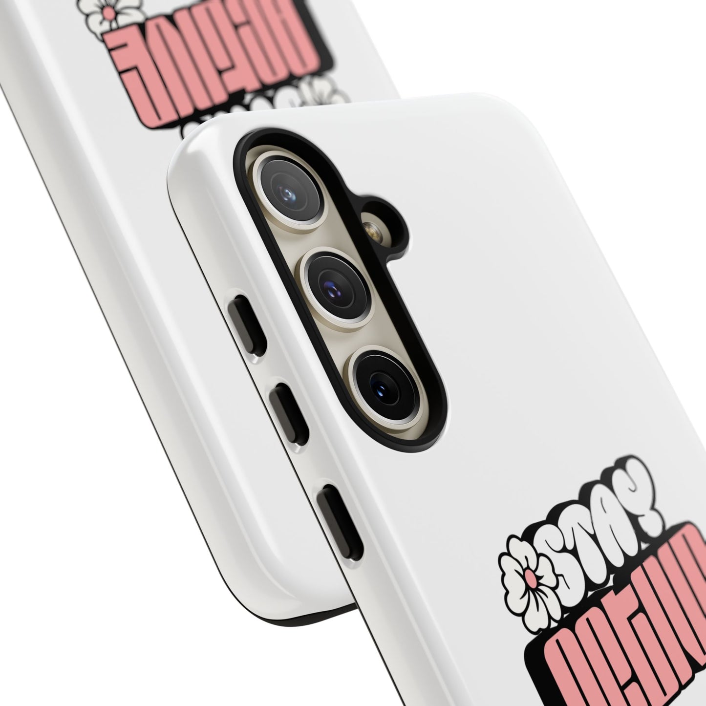 Stay Active Phone Case — Retro Pink Floral Tough Phone Cover