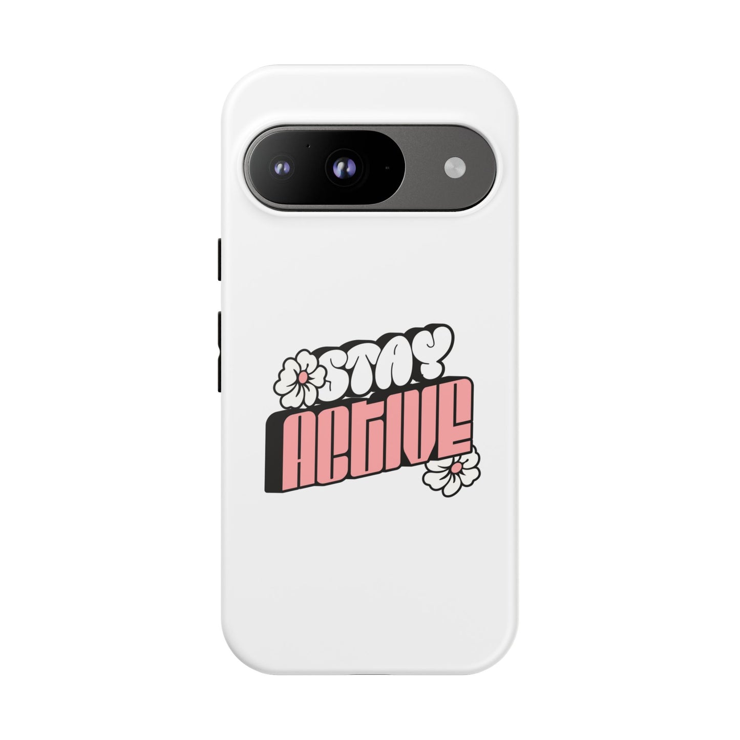 Stay Active Phone Case — Retro Pink Floral Tough Phone Cover