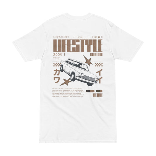 Retro Drift Car Brown Tee — Unisex Cotton Graphic Tee