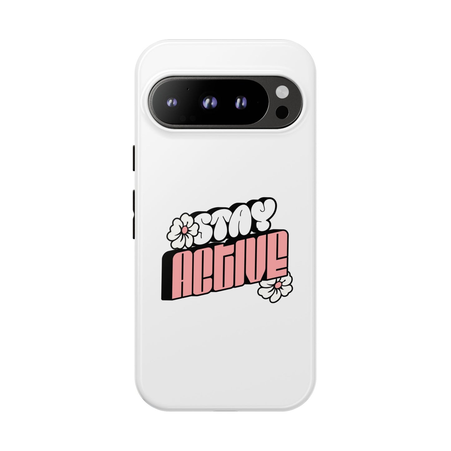 Stay Active Phone Case — Retro Pink Floral Tough Phone Cover