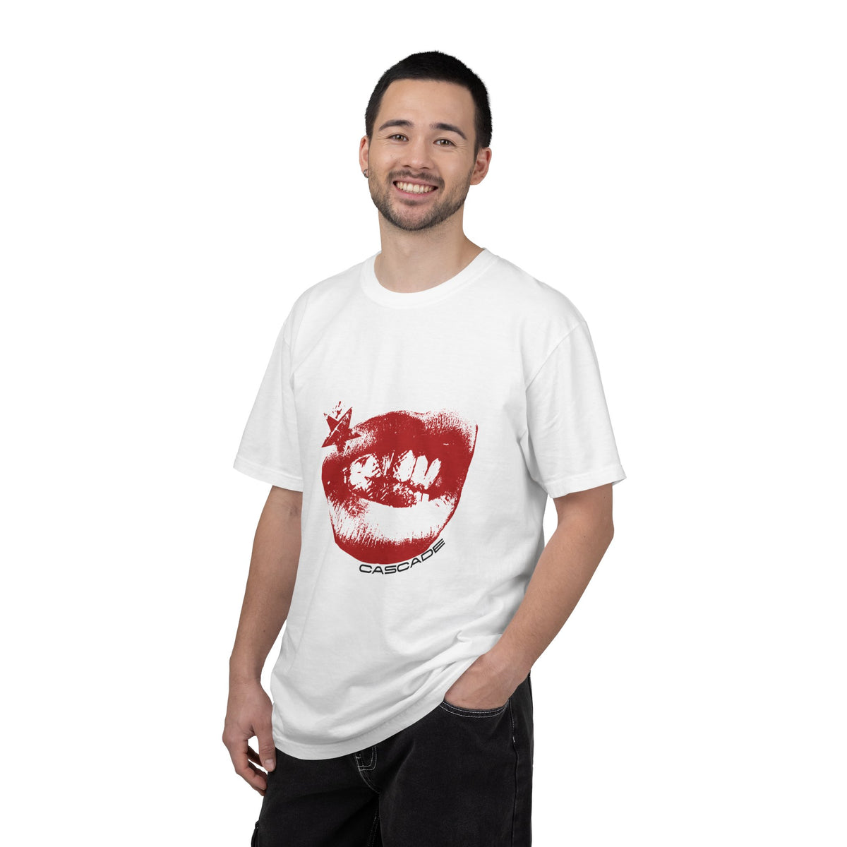 Red Lip Print T-Shirt - Cascade