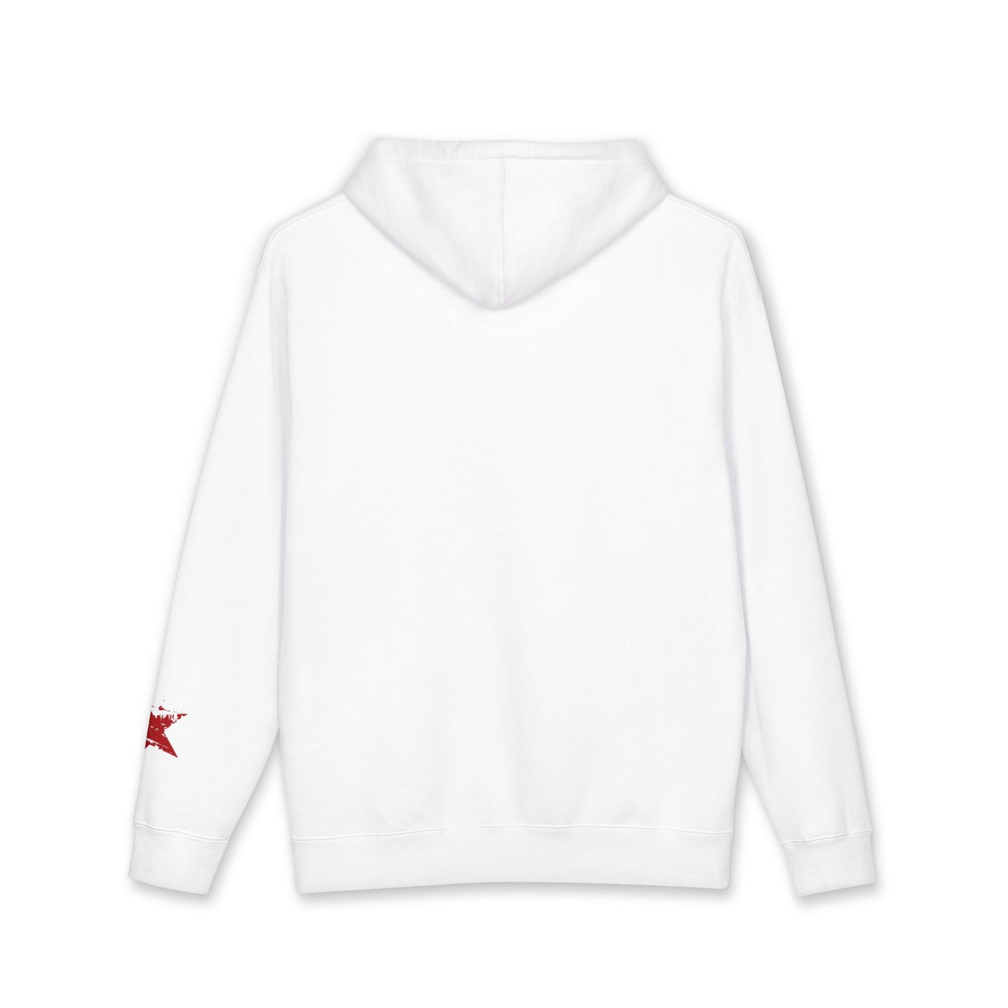 Red Lip Print Hoodie with Star Sleeve