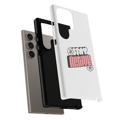 Stay Active Phone Case — Retro Pink Floral Tough Phone Cover