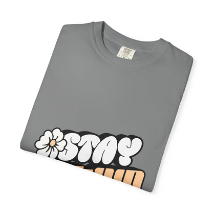 Stay Active Orange Floral Tee — Graphic T-Shirt