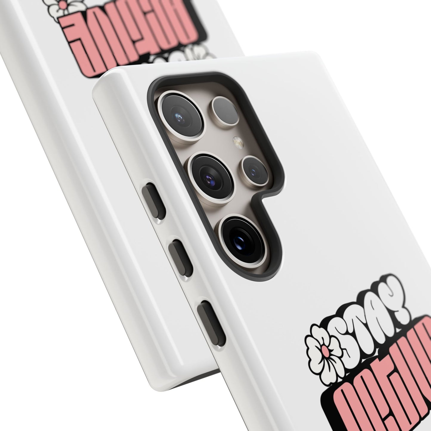 Stay Active Phone Case — Retro Pink Floral Tough Phone Cover