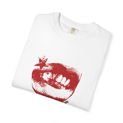 Graphic Tee — Red Lip Print T-Shirt