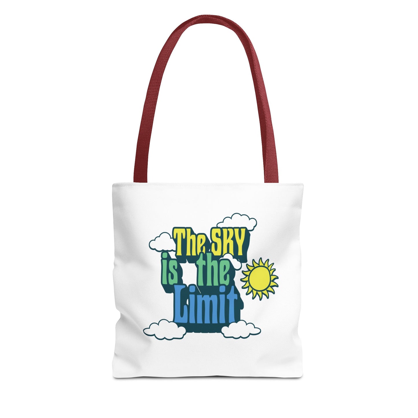 'The Sky Is The Limit' Tote Bag — Motivational Canvas Beach & Everyday Shopper