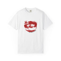 Graphic Tee — Red Lip Print T-Shirt