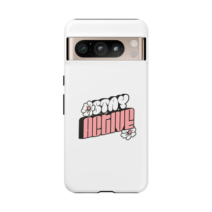 Stay Active Phone Case — Retro Pink Floral Tough Phone Cover