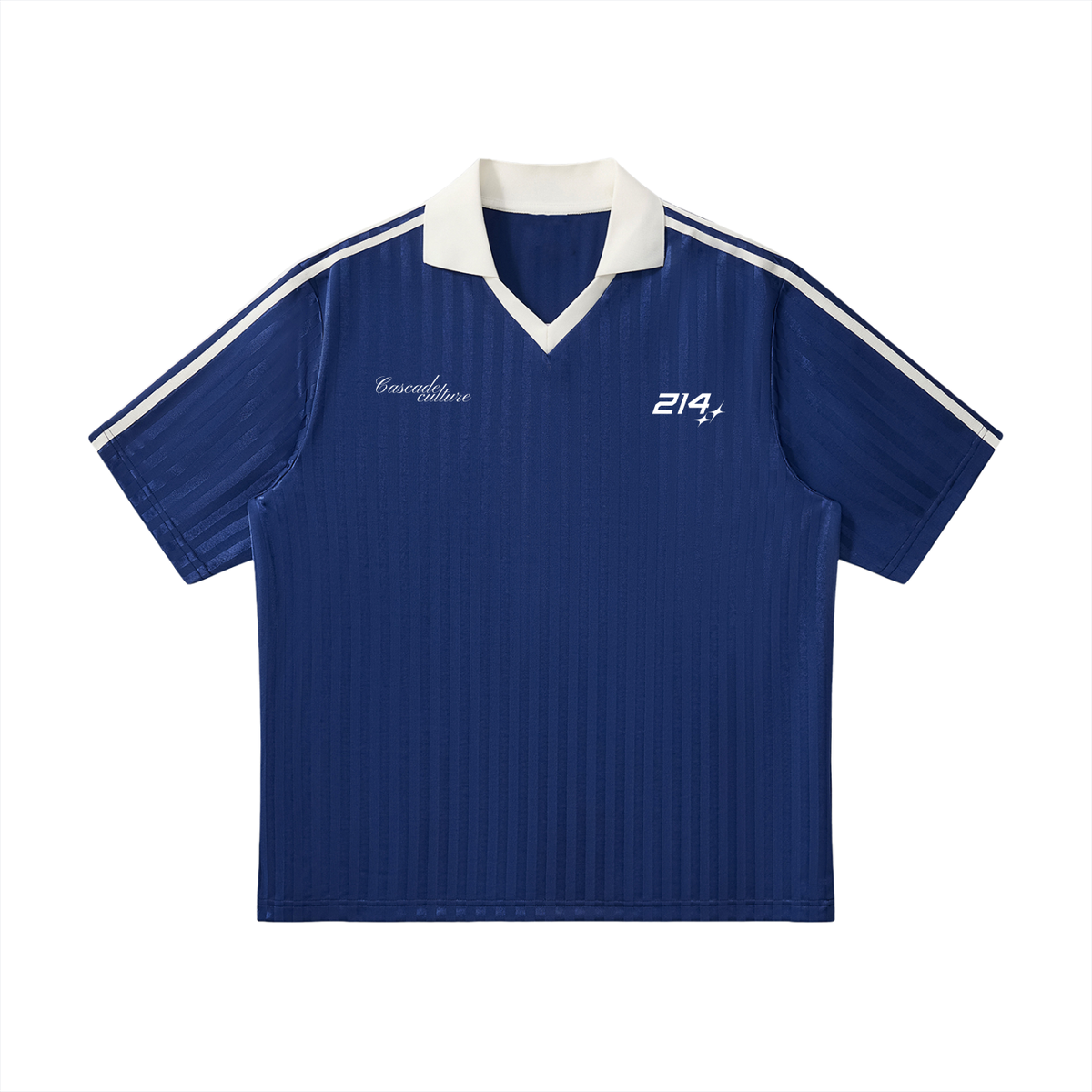 Collared Striped Cascade Soccer Jersey