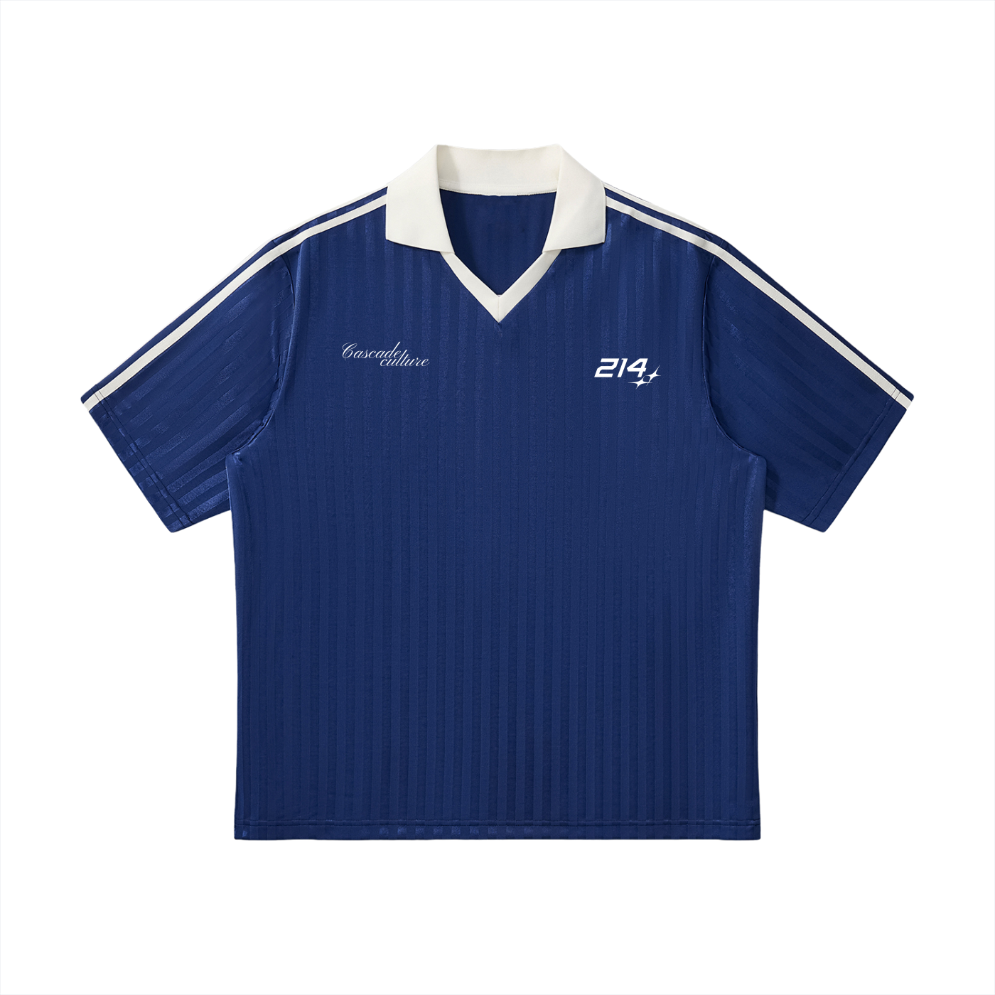 Collared Striped Cascade Soccer Jersey