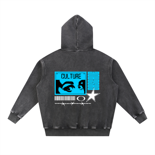 Snow Wash Fleece Oversize Hoodie